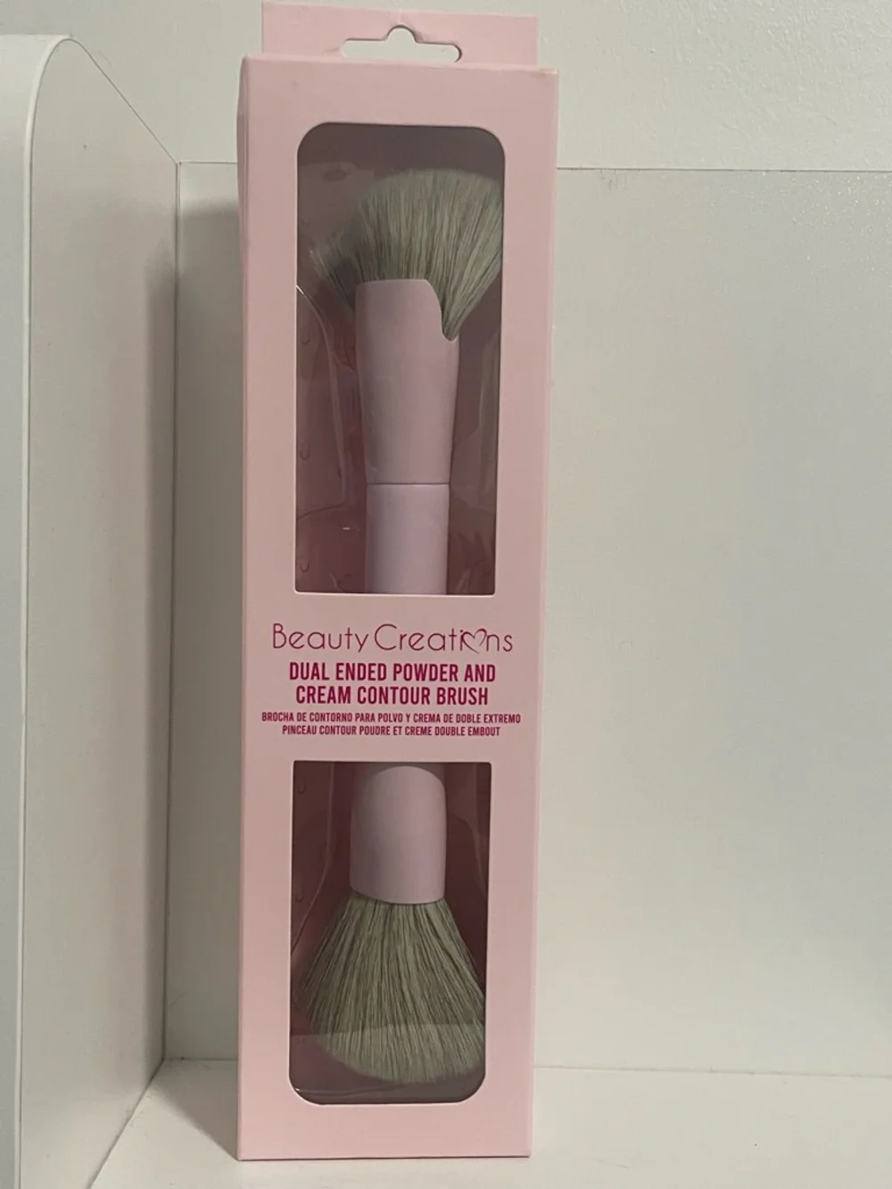Beauty Creations Dual-Ended Contour Brush - Light Pink